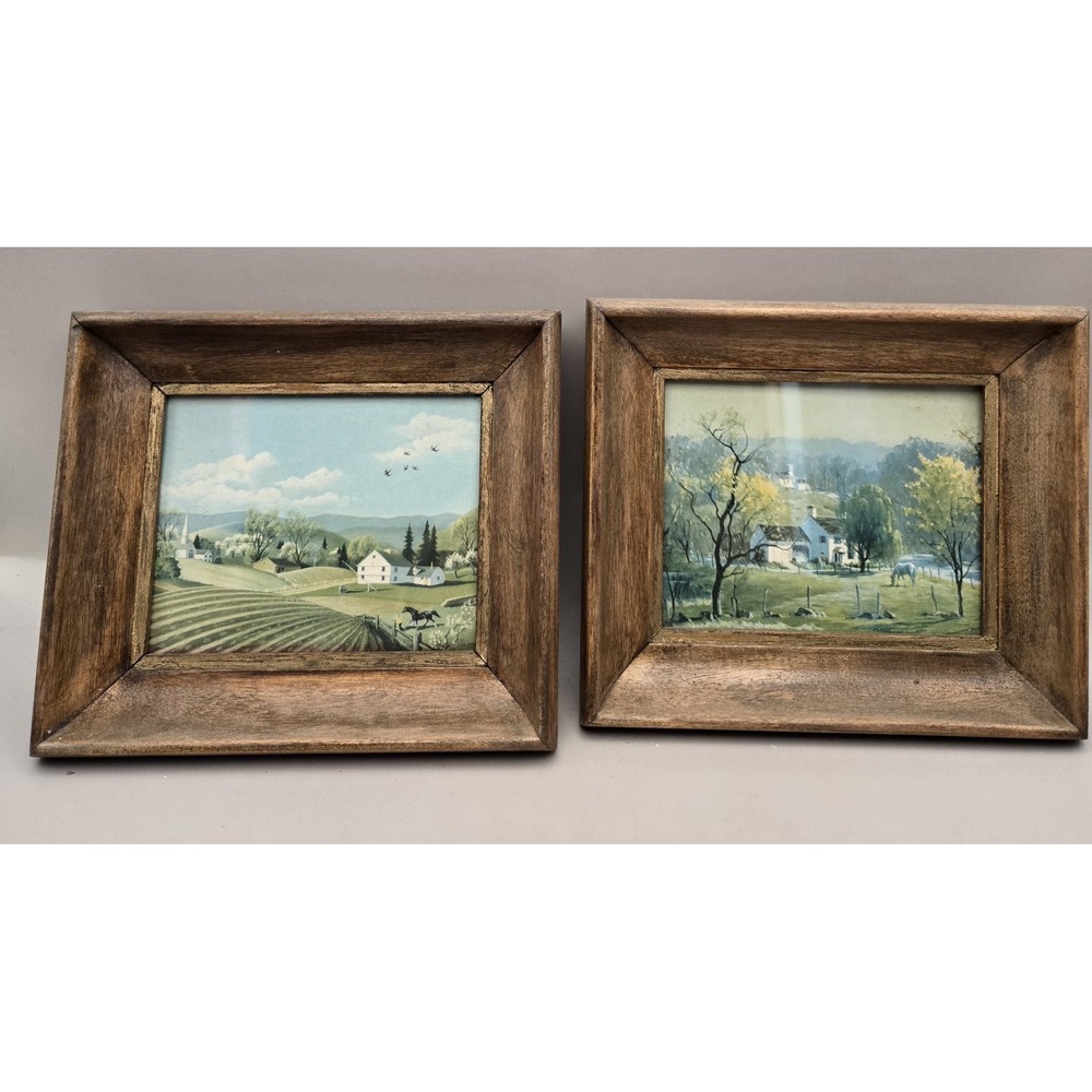 Two Framed Vintage Country Prints.. Artists "Harry Roth & Charlotte Sternberg"
